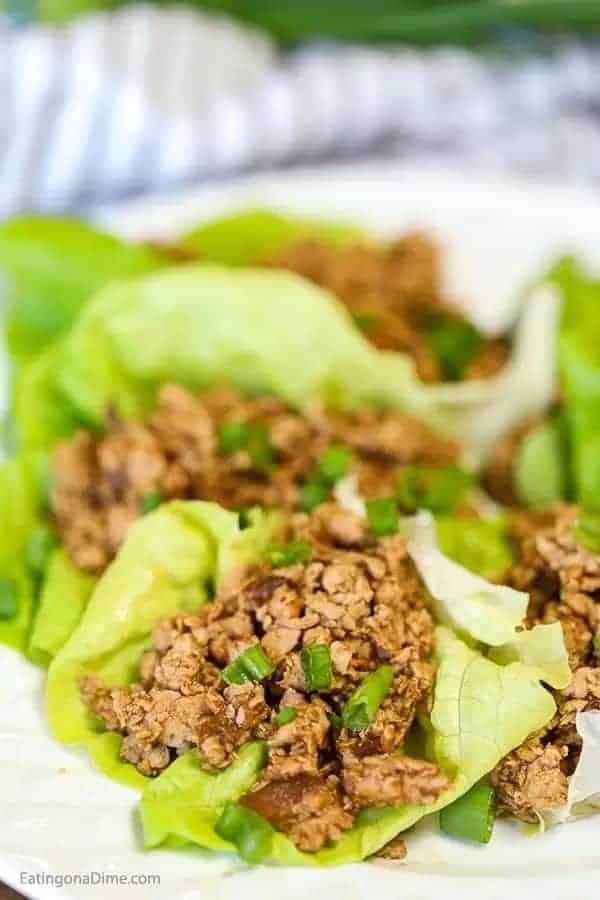 Asian Ground Chicken Lettuce Wraps