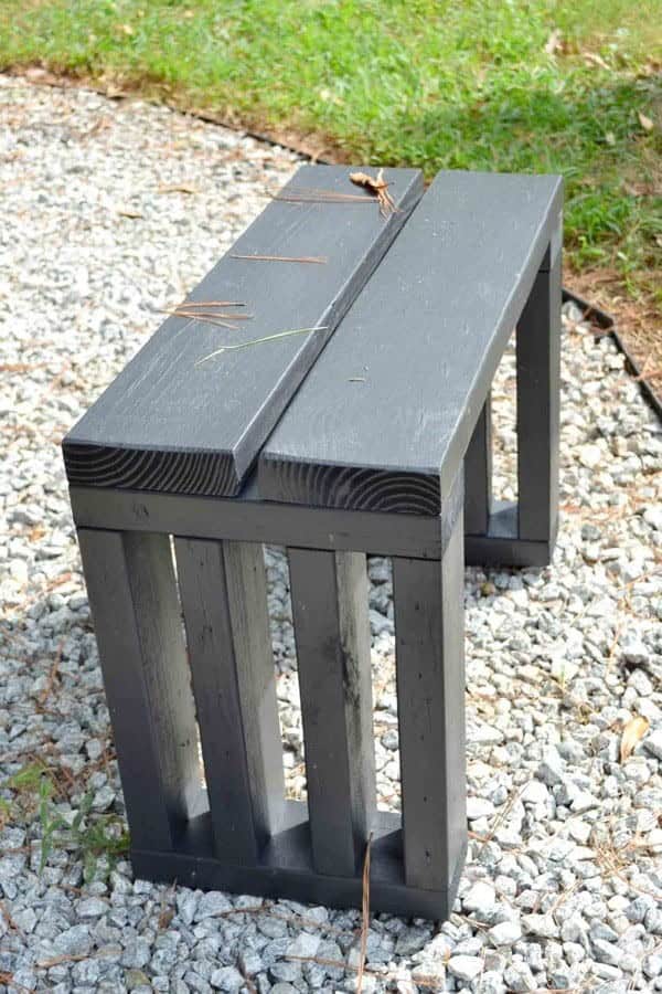 Scrap Wood Outdoor Bench