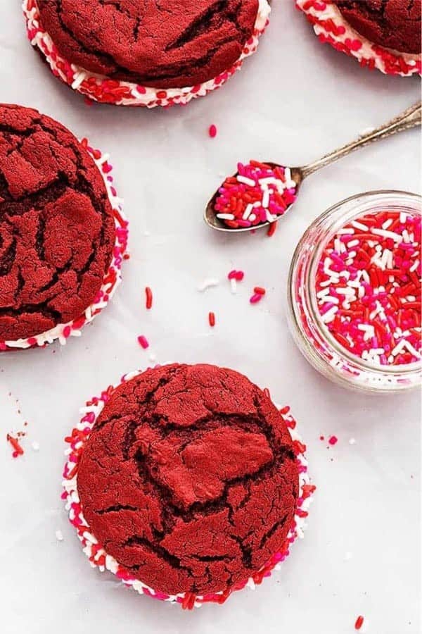 Red Velvet Sandwich Cookies