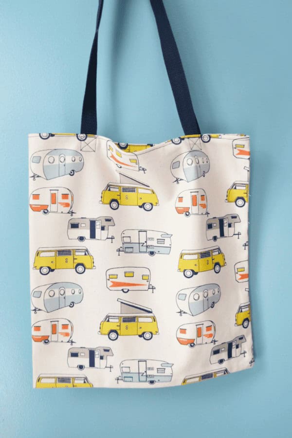 Patterned Canvas Tote Bag