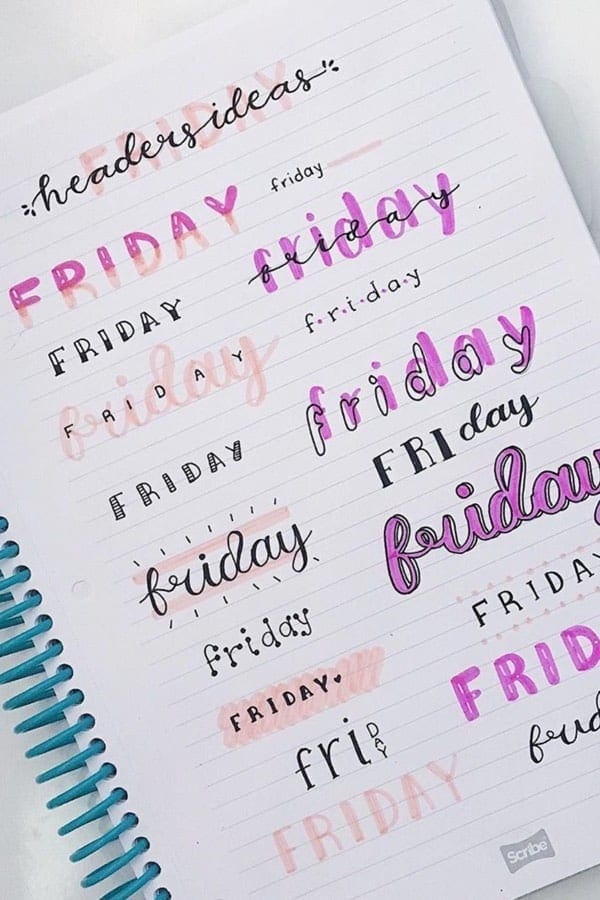 Friday Bujo Titles