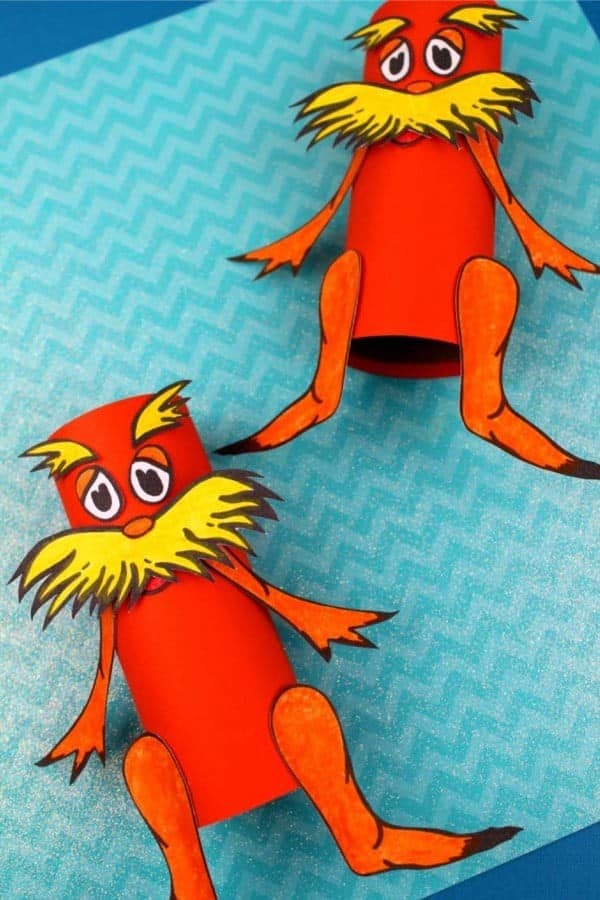 Dr. Seuss Lorax Toilet Paper Roll Craft