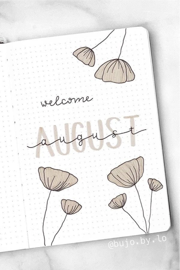 August Cover With Flowers