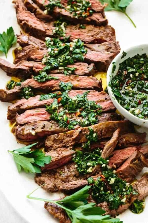 SKIRT STEAK WITH CHIMICHURRI SAUCE