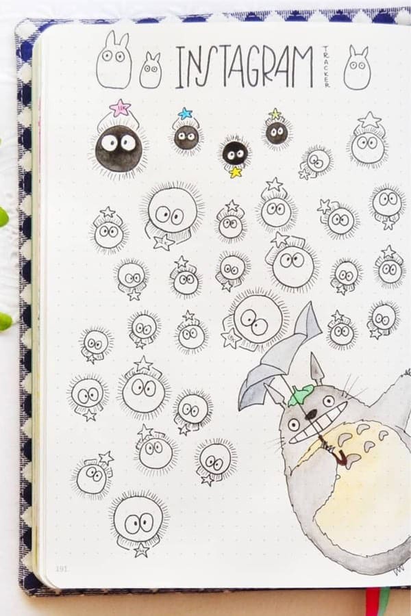 Cute Doodle Insta Tracker