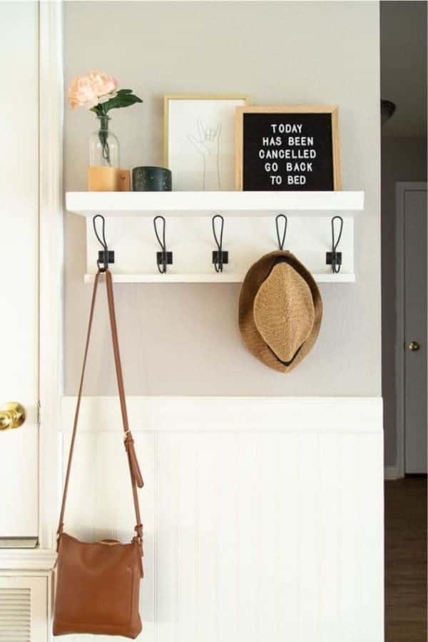 DIY Entry Shelf & Hooks