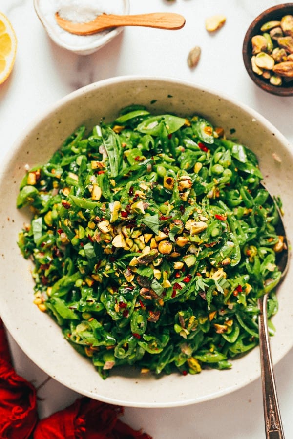 Snap Pea Salad with Zesty Lemon Vinaigrette