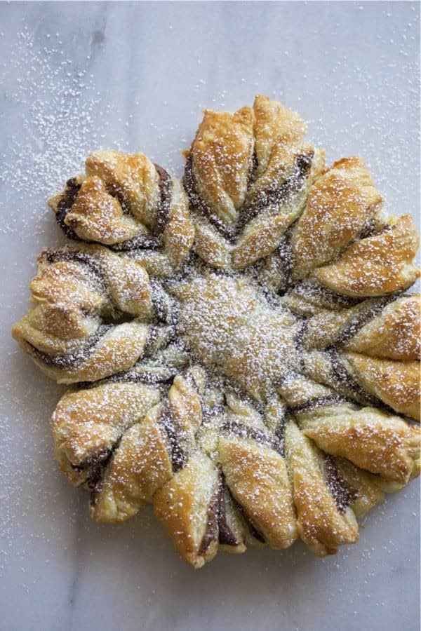 Nutella Puff Pastry Snowflake