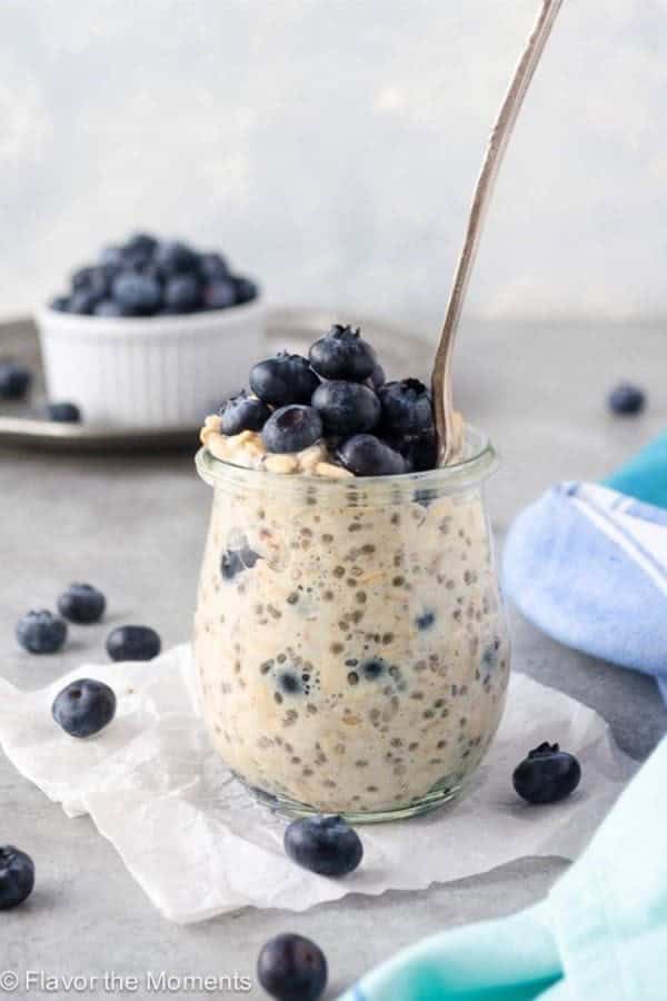 Blueberry Chia overnight oats