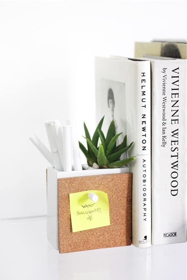 Creative Bookends With Mini Corkboard