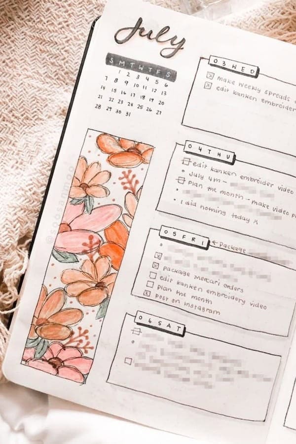 July Weekly Flower Spread