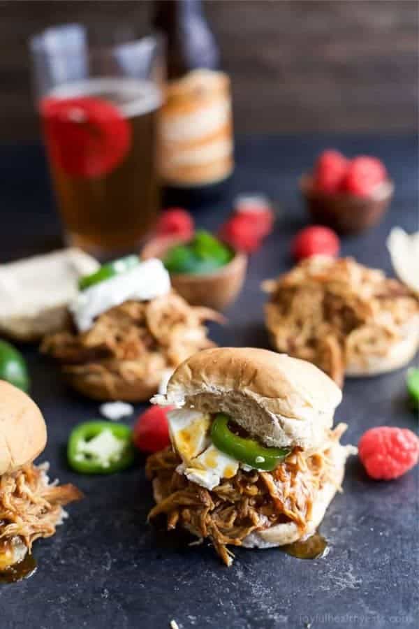 Raspberry Chipotle Chicken Sliders