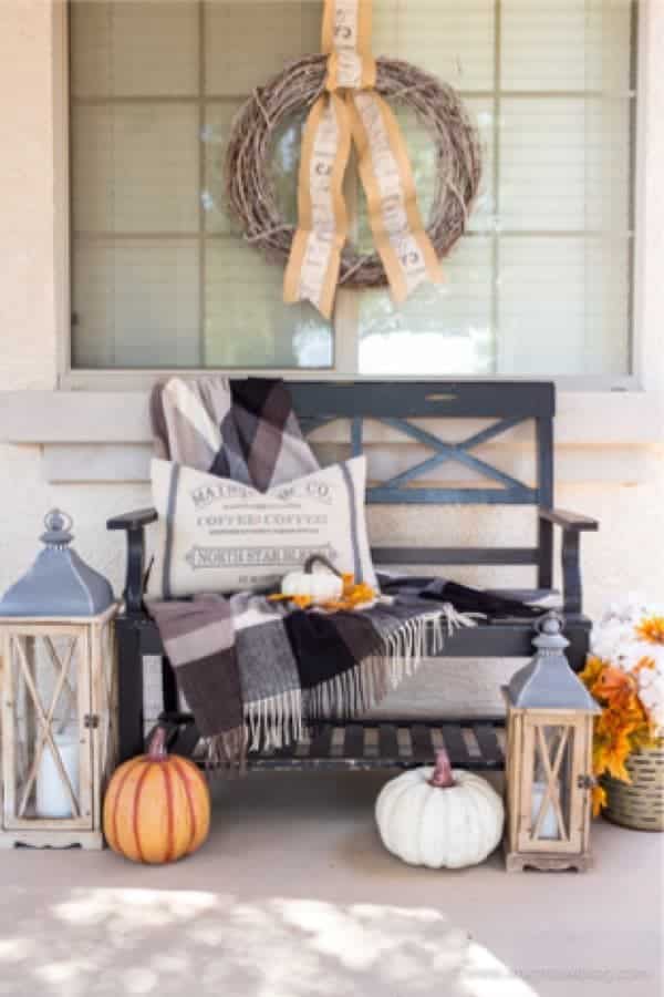 Fall Porch With Bench