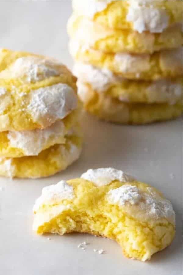 Fluffy Lemon Crinkle Cookies