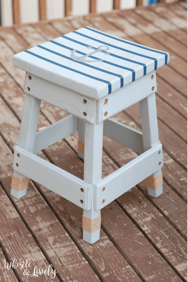 Nautical Stool Refinish