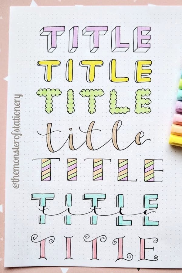 Pastel Title Ideas