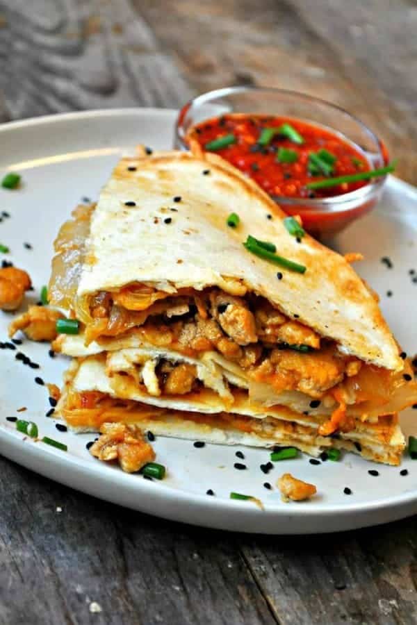 VEGAN KIMCHI QUESADILLAS