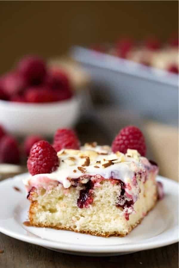 White Raspberry Poke Cake