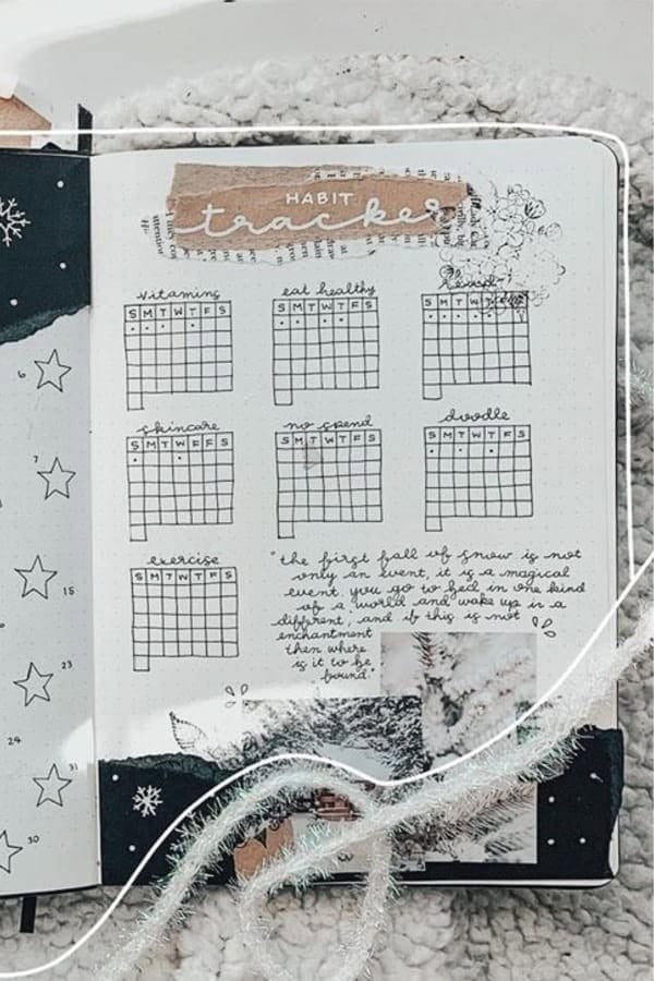 Scrap Book Habit Tracker