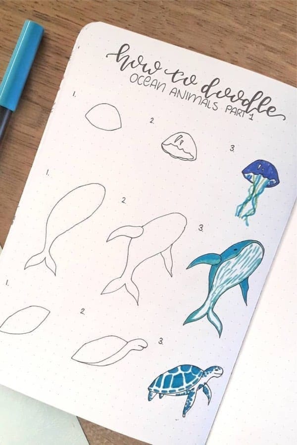 Ocean Animal Doodles