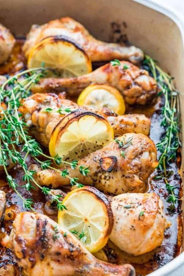 LEMON GARLIC ROASTED CHICKEN LEGS