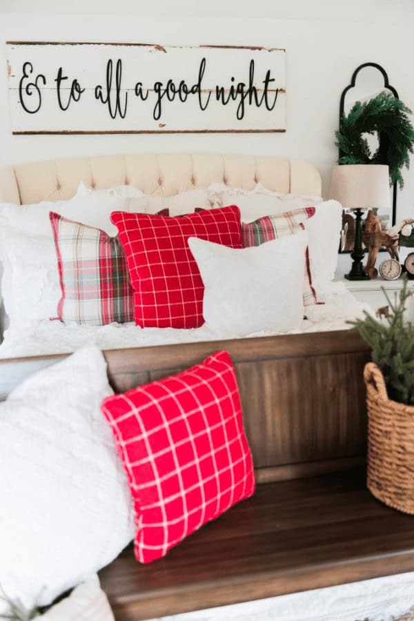 Christmas Plaid Throw Pillows