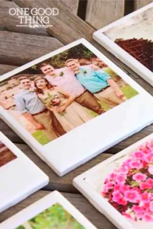 DIY Polaroid Photo Coasters