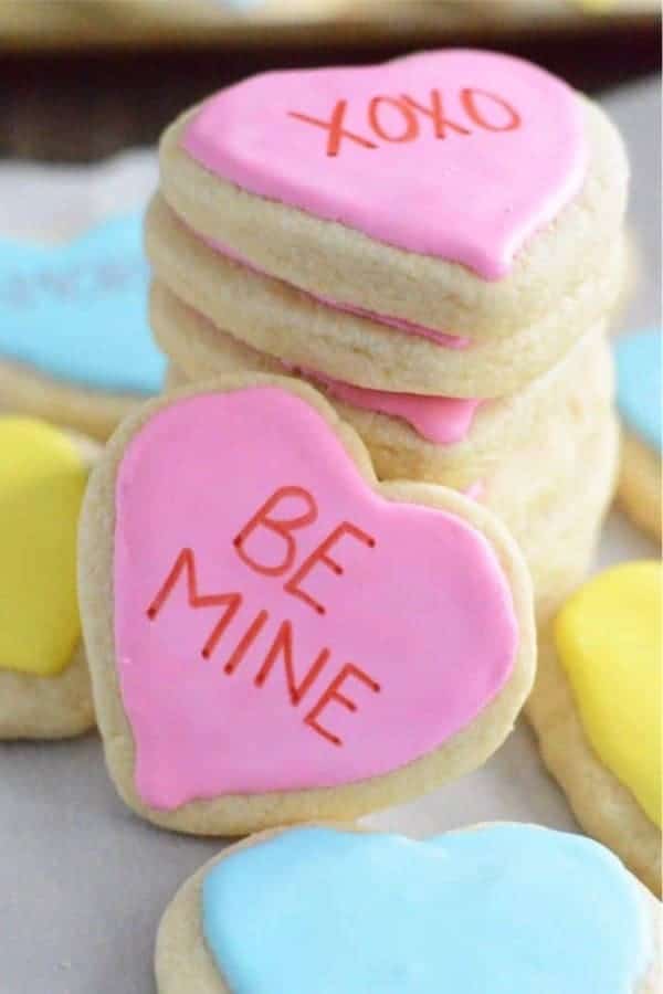 Gluten Free Conversation Heart Cookies