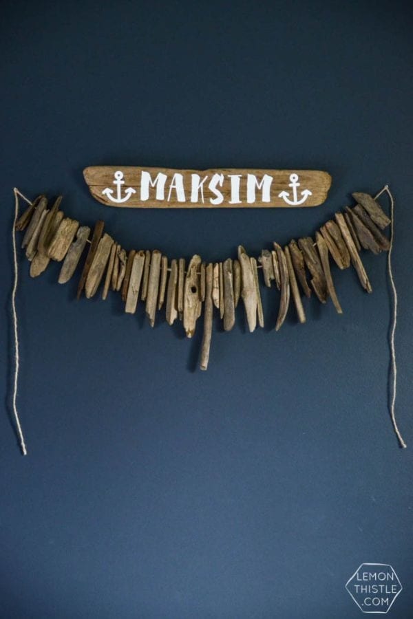 DIY HANGING DRIFTWOOD SIGN