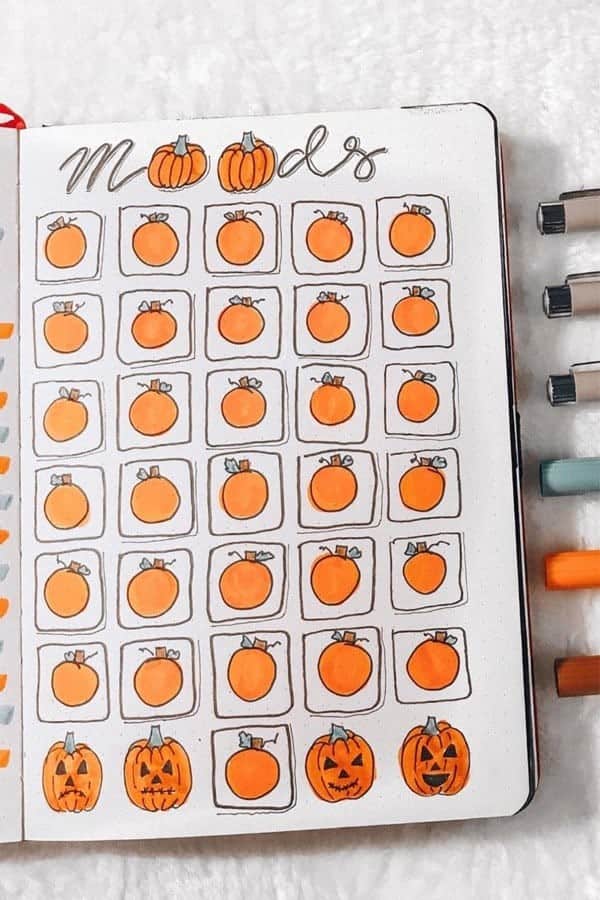 Orange October Mood Tracker