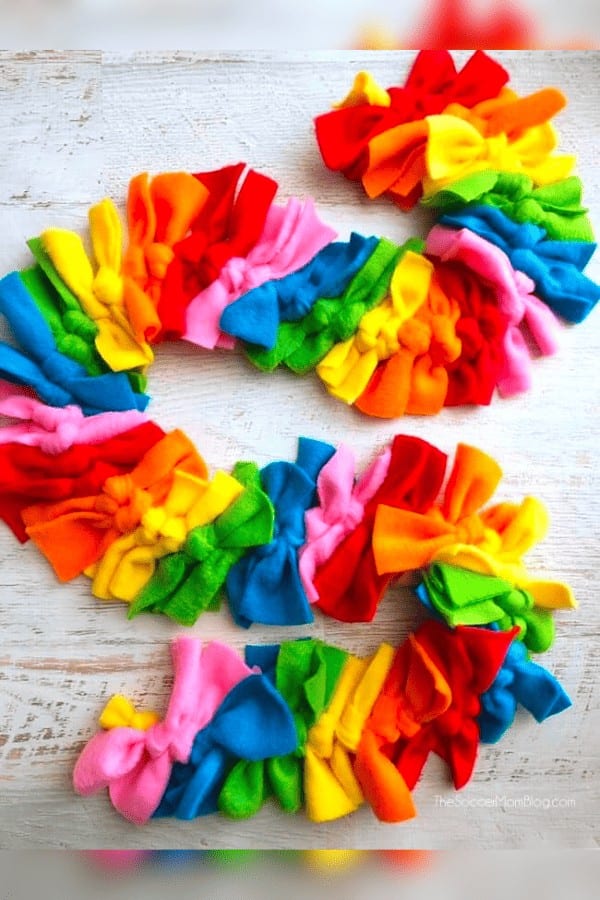 Rainbow Fleece Scarf