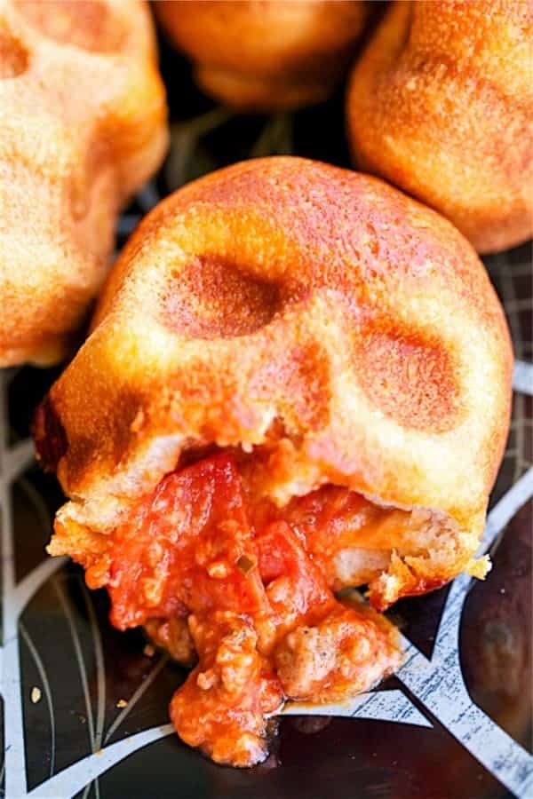 Pizza Skulls For Halloween