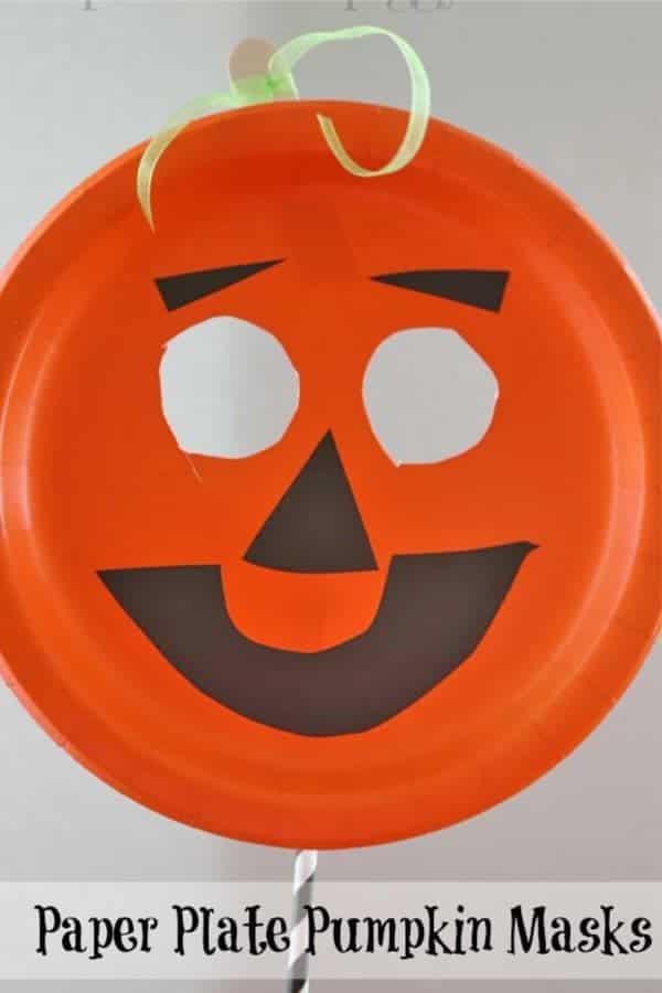 Easy Paper Plate Pumpkin Mask