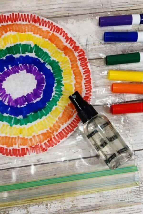 Coffee Filter Rainbow Craft