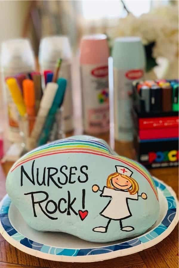 Nurses Rock Painted Stone