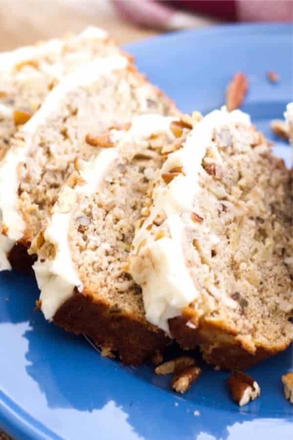 Hummingbird Bread with Cream Cheese Frosting