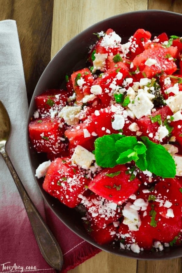 Watermelon Feta Salad with Mint