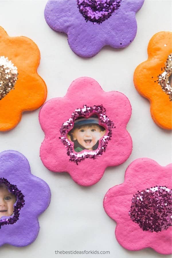 Salt Dough Flower Magnets