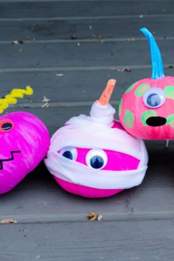 Frightfully Easy No-Carve Pumpkin Monsters