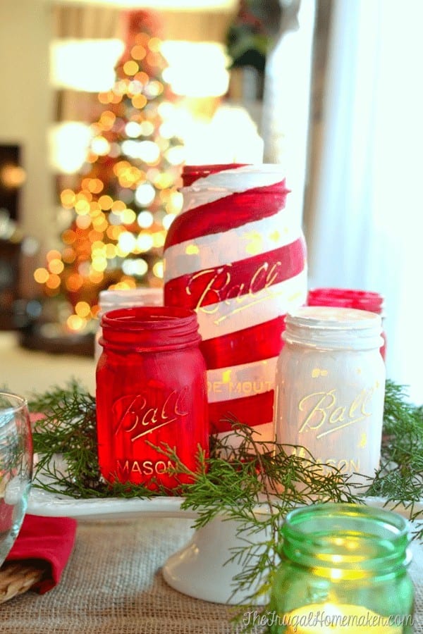 Chalky Painted Mason Jars