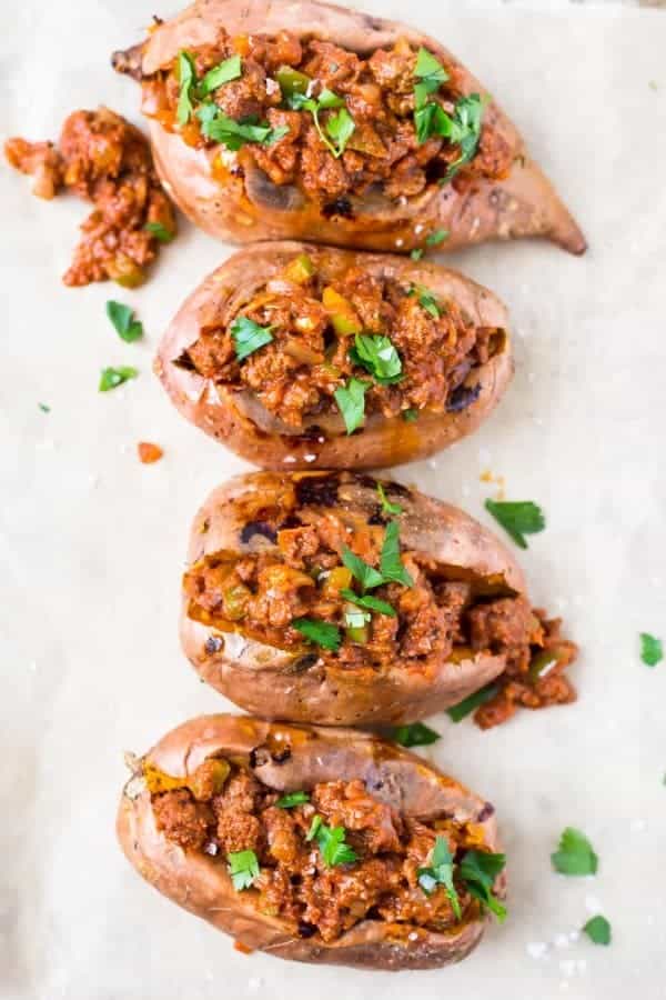 SLOPPY JOES WITH SWEET POTATOES