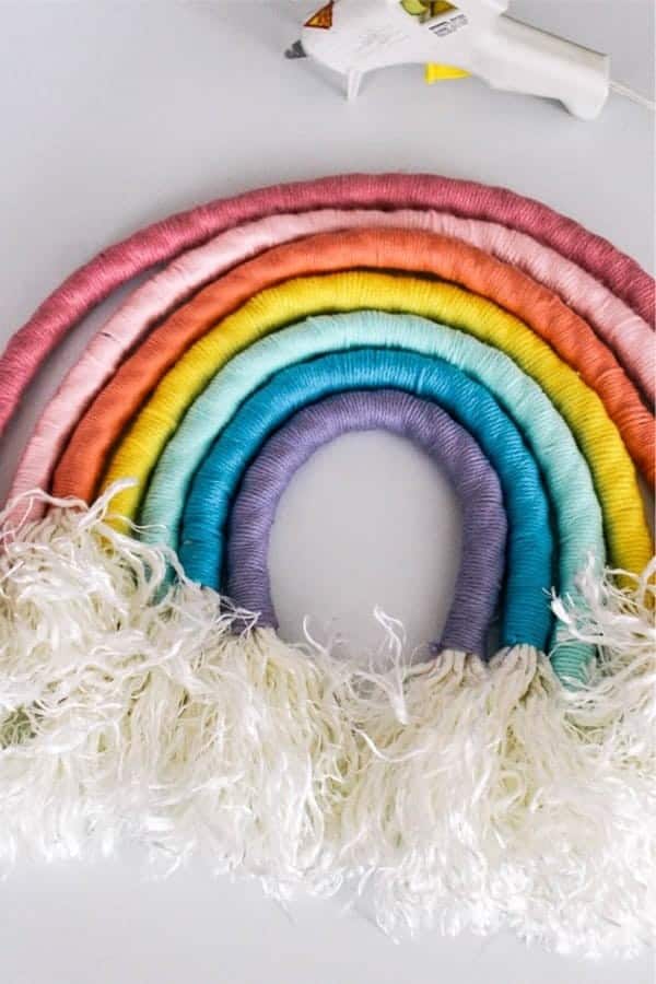 How To Make A Rainbow Wall Hanging