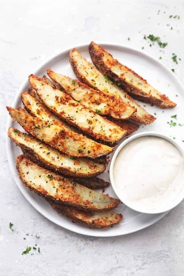 Baked Garlic Parmesan Potato Wedges