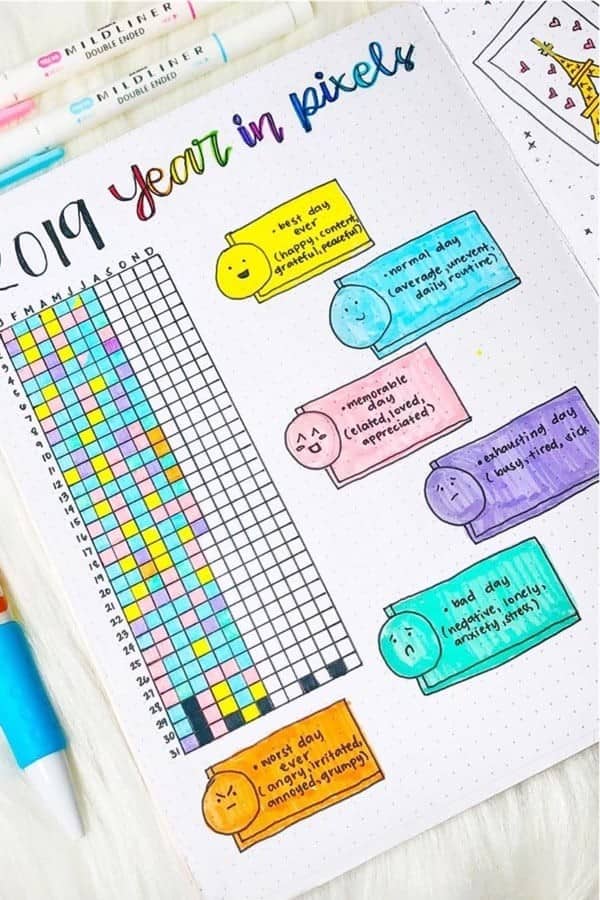 Fun Yearly Feelings Tracker