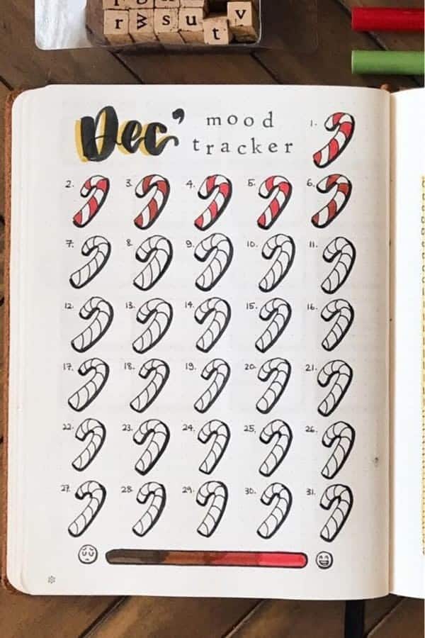 Candy Cane Mood Tracker