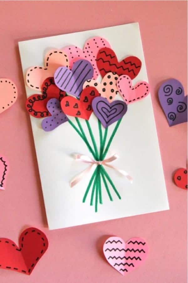 Bouquet of Hearts Card