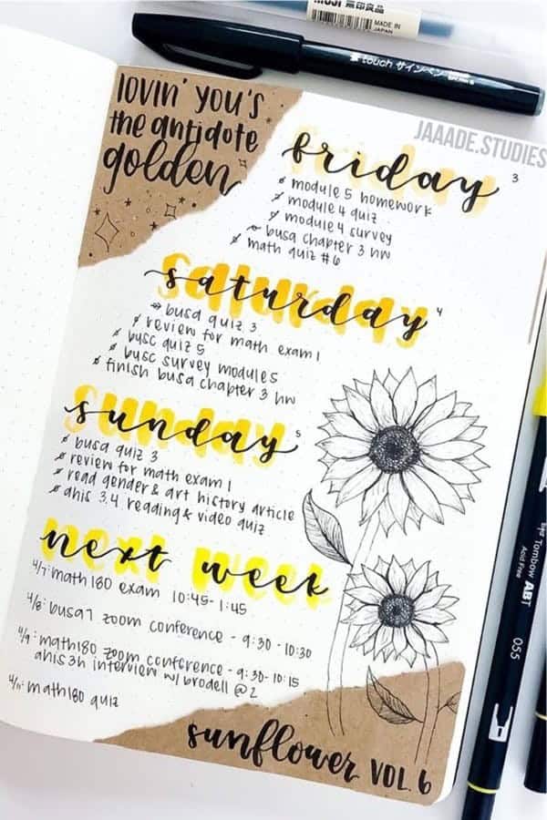 Craft Paper Weekly Spread