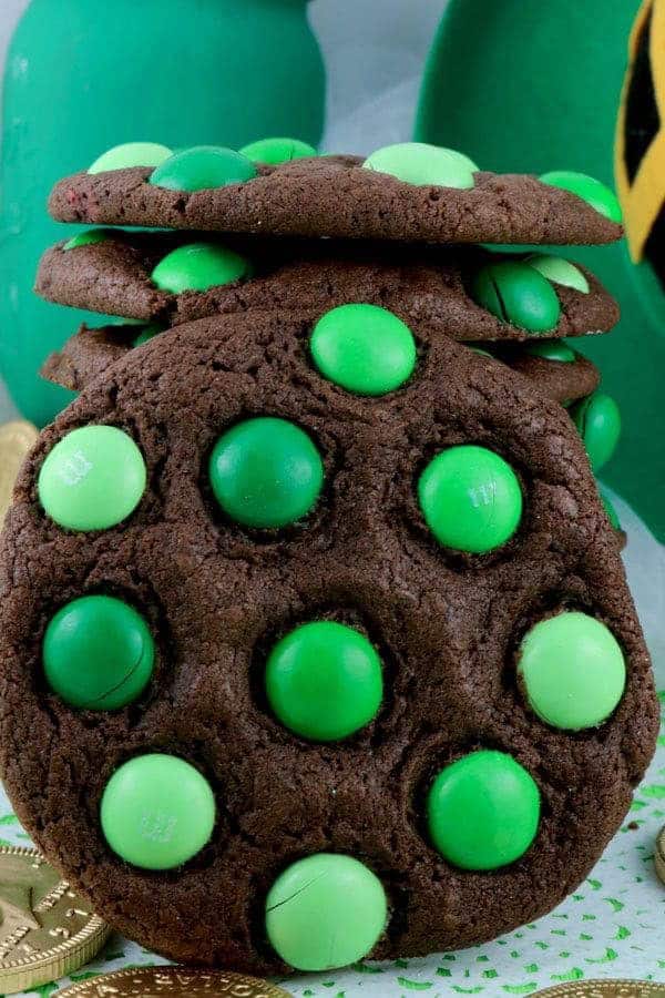 St. Patrick’s Day Mint M&M Cookies