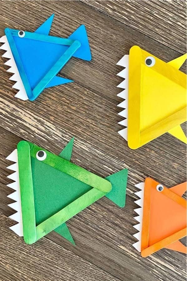 Popsicle Stick Sharks