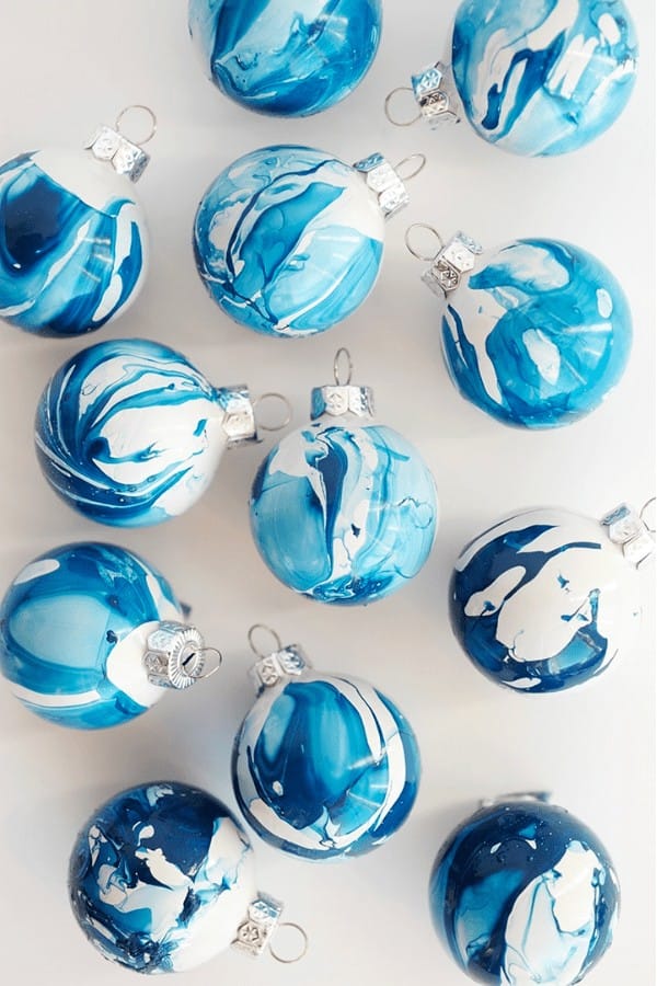 Blue Marble Ornaments